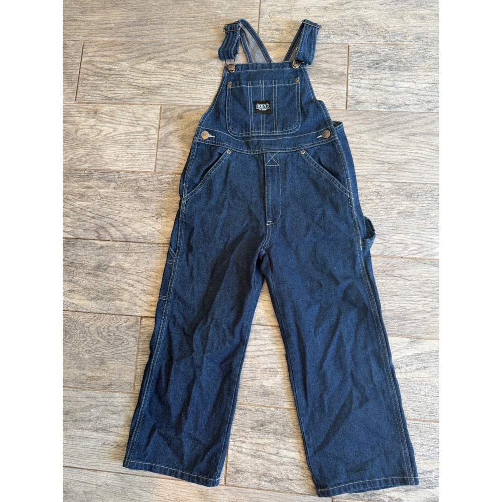 Key Denim Bib Overalls Size 6 Carpenter Boys Kids Halloween Costume Cargo Farmer